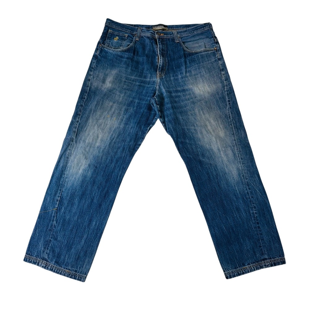 Roca Wear Denim Mens Jeans Y2K Relaxed Fit Embroidered 40"x34" actual 39"x31"